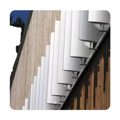 Tilpasset intelligent facade Aluminium Aerobrise Metalblad Ventileret Sunshine Justerbar Air Conditioner Lamell Lodret